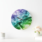 Create Your Custom Photo Grey Classy Elegant Große Wanduhr (Zuhause)