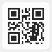 Create Your Custom QR Code Quadratischer Aufkleber (Vorderseite)