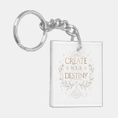 Create Your Destiny Elegant Minimalist Schlüsselanhänger (Vorderseite links)