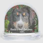 Create your Dog's First Christmas photo Schneekugeln (Rückseite)