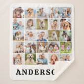 Create Your Family Custom Cute 25 Photos Collage Sherpadecke (Vorderseite)