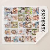 Create Your Family Custom Cute 25 Photos Collage Sherpadecke (Vorderseite (Horizontal))