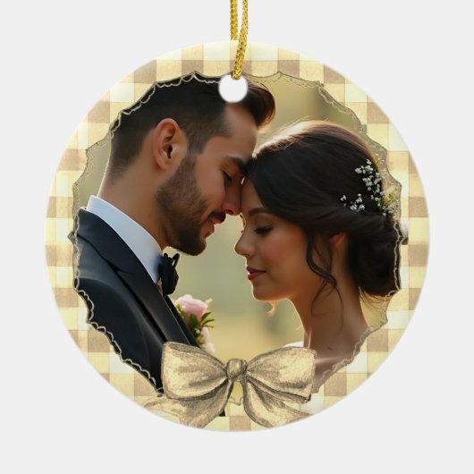 Create your First Christmas Together photo Keramik Ornament (Vorne)