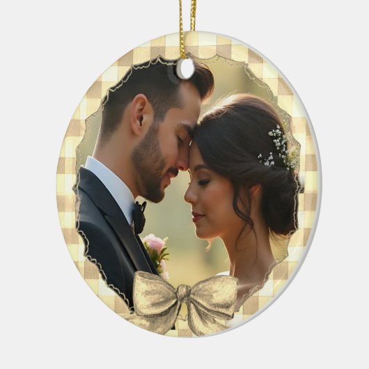 Create your First Christmas Together photo Keramik Ornament (Links)