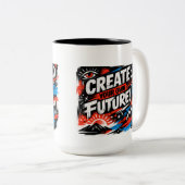 Create Your Future Motivational Mug Dream Big Now Zweifarbige Tasse (VorderseiteRechts)