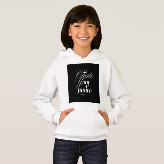 Create Your Future – Motivational Quote Design Hoodie (Vorne ganz)