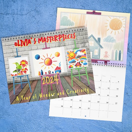 Create Your Kids' Art Personalisiert Foto 2024 Kalender