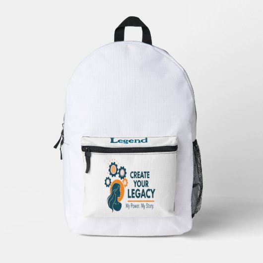 Create your legacy bedruckter rucksack (Vorderseite)