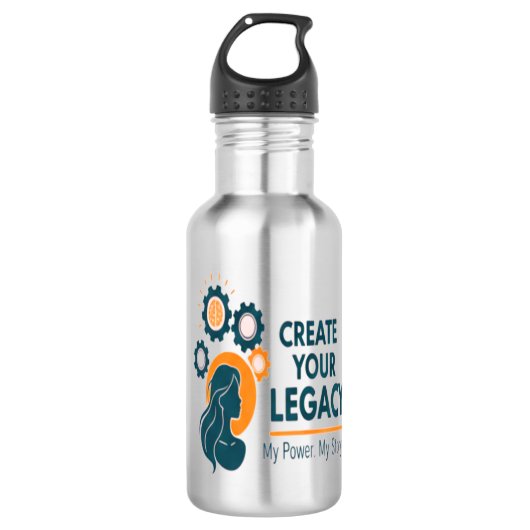 Create your legacy Water Bottle Edelstahlflasche (Vorderseite)