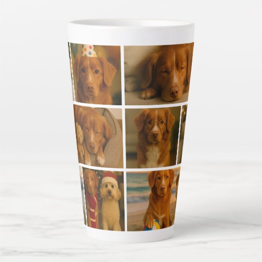 Create your own 10 photo collage personalized milchtasse (Vorderseite)