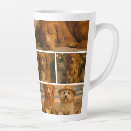 Create your own 10 photo collage personalized milchtasse (Rechts)