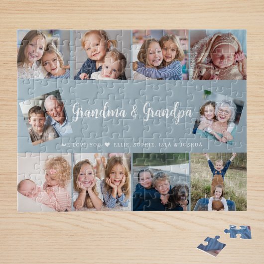 Create Your Own 10 Photo Grandparents Modern  Puzzle