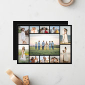 Create Your Own 11 Photo Collage Flat Mitteilungskarte (Vorderseite/Rückseite Beispiel)