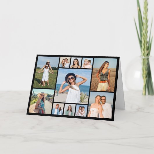 Create Your Own 11 Photo Collage Folded Karte (Vorderseite)