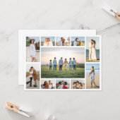 Create Your Own 11 Photo Collage Greeting Karte (Vorderseite/Rückseite Beispiel)