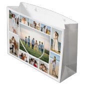 Create Your Own 11 Photo Collage Große Geschenktüte (Rückseite Schrägansicht)