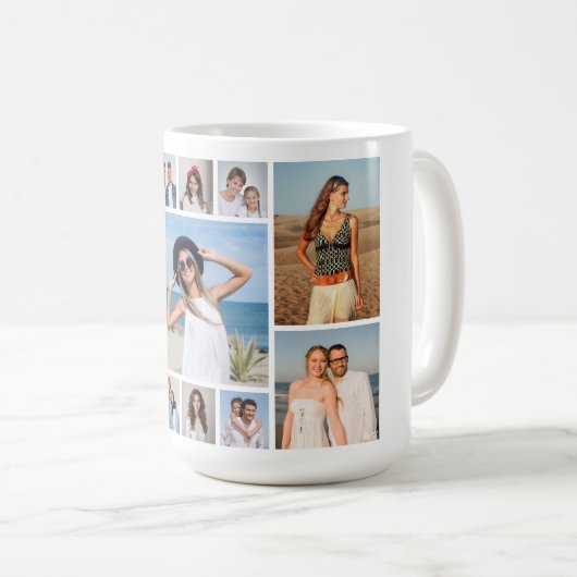 Create Your Own 11 Photo Collage Kaffeetasse (VorderseiteRechts)