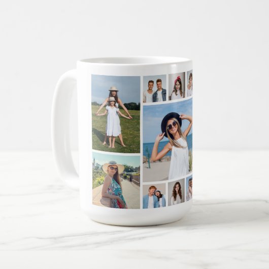Create Your Own 11 Photo Collage Kaffeetasse (Vorderseite Links)