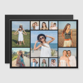 Create Your Own 11 Photo Collage Magnetic Card Magnetkarte (Vorne/Hinten)