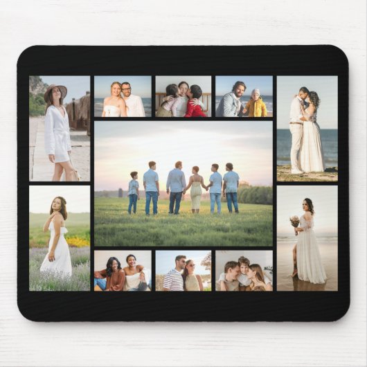 Create Your Own 11 Photo Collage  Mousepad (Vorne)