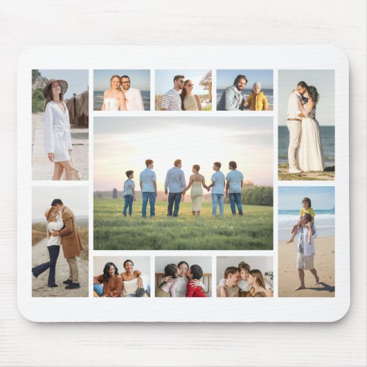 Create Your Own 11 Photo Collage  Mousepad (Vorne)