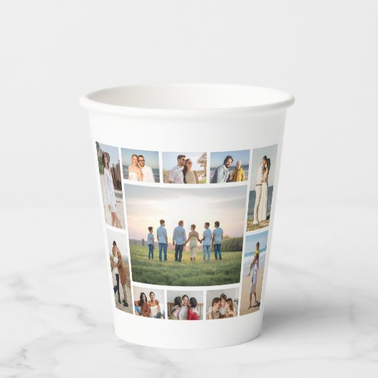 Create Your Own 11 Photo Collage Pappbecher (Vorderseite)
