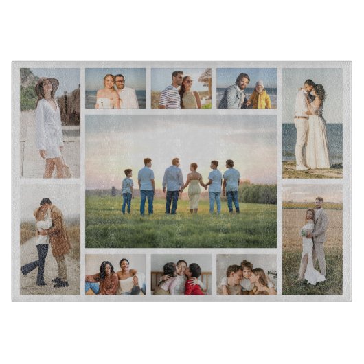 Create Your Own 11 Photo Collage Schneidebrett (Vorderseite)