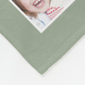 Create Your Own 12 Family Photo Collage Sage Green Fleecedecke (Ecke)