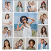 Create Your Own 13 Photo Collage Duschvorhang (Vorderseite)