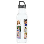 Create Your Own 15 Photo Collage Edelstahlflasche (Rückseite)