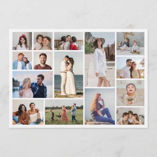 Create Your Own 15 Photo Collage Einladung (Vorderseite)