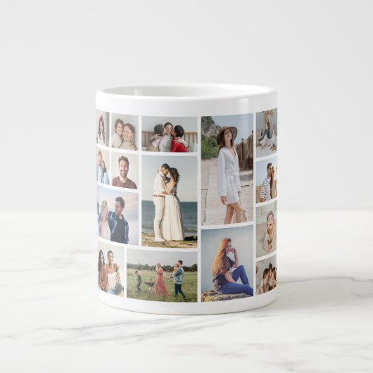 Create Your Own 15 Photo Collage Jumbo-Tasse (Vorderseite)