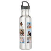 Create Your Own 15 Sqaure Photo Collage Edelstahlflasche (Rückseite)