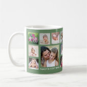 Create Your Own 18 Family Photo Collage Green Kaffeetasse (Links)