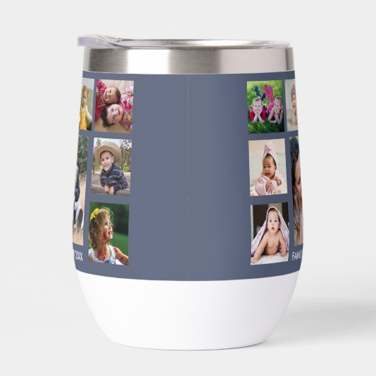 Create Your Own 18 Photo Collage Family Name Quote (Rechts)