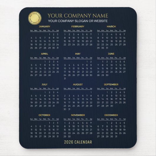 Create Your Own 2026 Company Calendar | Mousepad (Vorne)