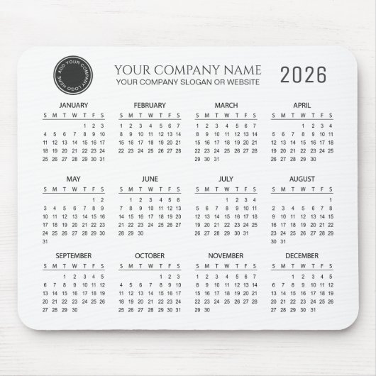 Create Your Own 2026 Company Calendar |  Mousepad (Vorne)