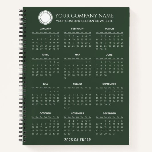Create Your Own 2026 Company Calendar | Notizblock (Vorderseite)