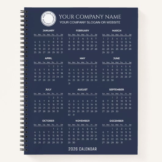 Create Your Own 2026 Company Calendar | Notizblock (Vorderseite)