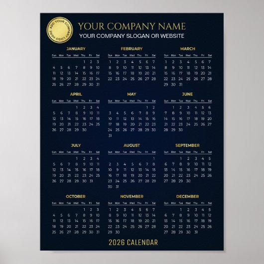 Create Your Own 2026 Company Calendar | Poster (Vorne)