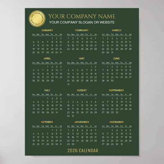 Create Your Own 2026 Company Calendar |  Poster (Vorne)