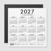 Create Your Own 2027 Business Logo Calendar Magnetkarte (Vorne/Hinten)