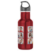 Create Your Own 21 Photo Collage  Edelstahlflasche (Rückseite)