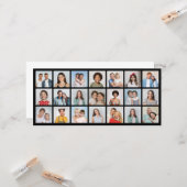 Create Your Own 21 Photo Collage Editable Color  Karte (Vorderseite/Rückseite Beispiel)