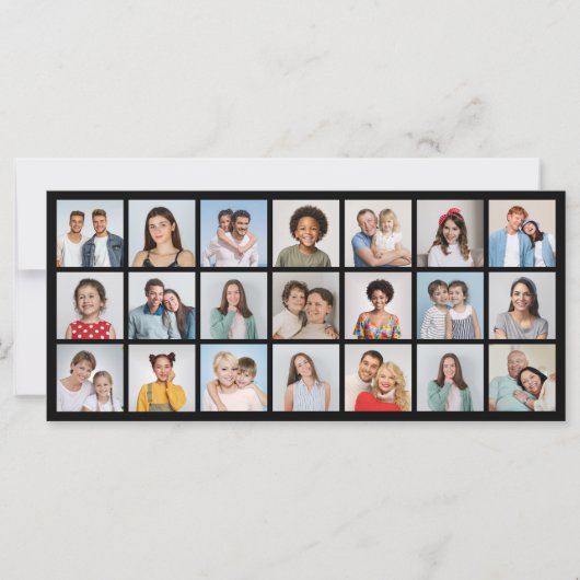 Create Your Own 21 Photo Collage Editable Color  Karte (Vorderseite)