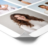 Create Your Own 21 Photo Collage Editable Color  Poster (Ecke)