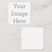 6,4 cm x 6,4 cm Flache Mitteilungskarte (Vorne/Hinten)