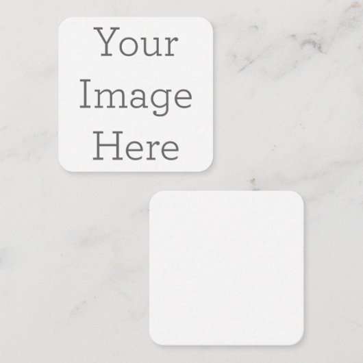 6,4 cm x 6,4 cm Flache Mitteilungskarte (Vorne/Hinten)