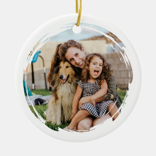 Create Your Own 2 Photo Keramik Ornament (Vorne)