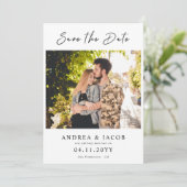 Create Your Own 2 Photo Wedding Save the Date Card (Stehend Vorderseite)